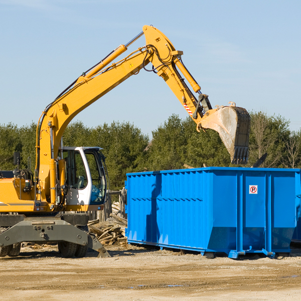 what are the rental fees for a residential dumpster in Marland